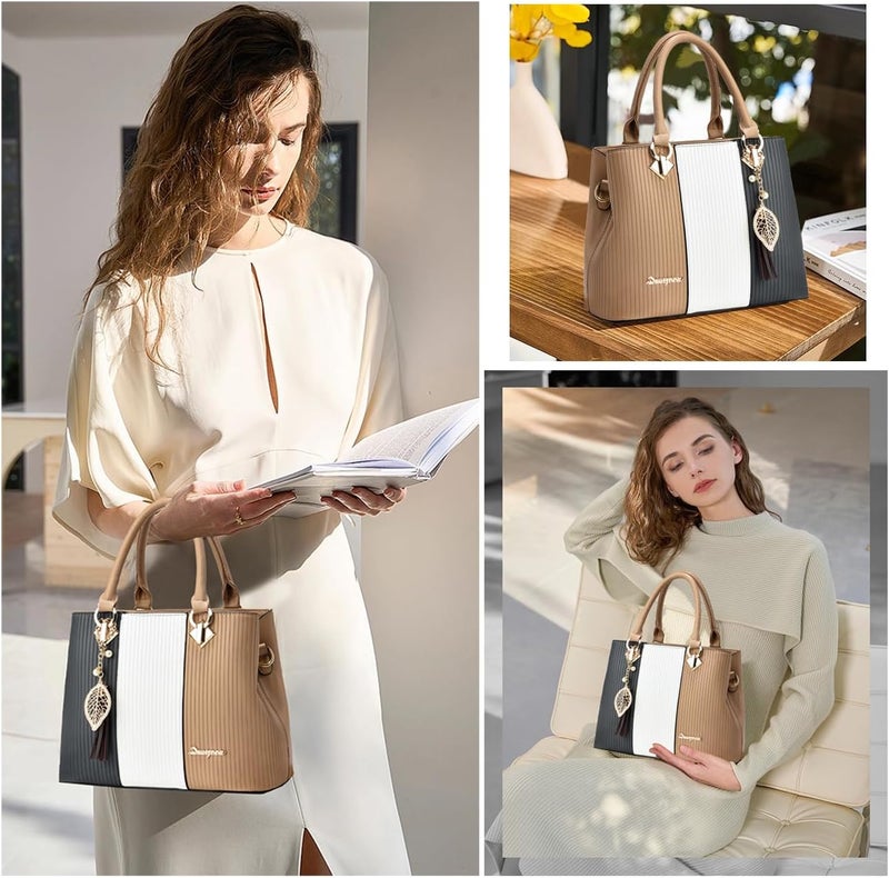 SiMYEER Purses and Handbags for Women Leather Tote Shoulder Bag Medium Satchel Purse Top Handle Bags for Ladies - Image 3